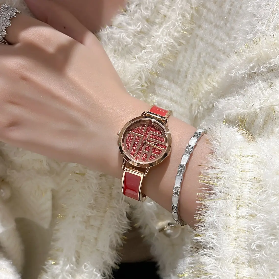Red Chinese Palace Fuzi Women's Watch - Image 5