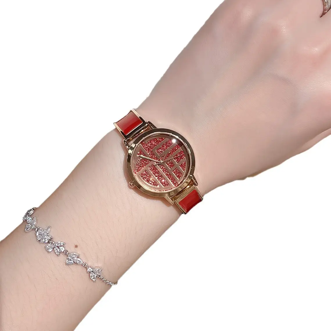 Red Chinese Palace Fuzi Women's Watch - Image 6