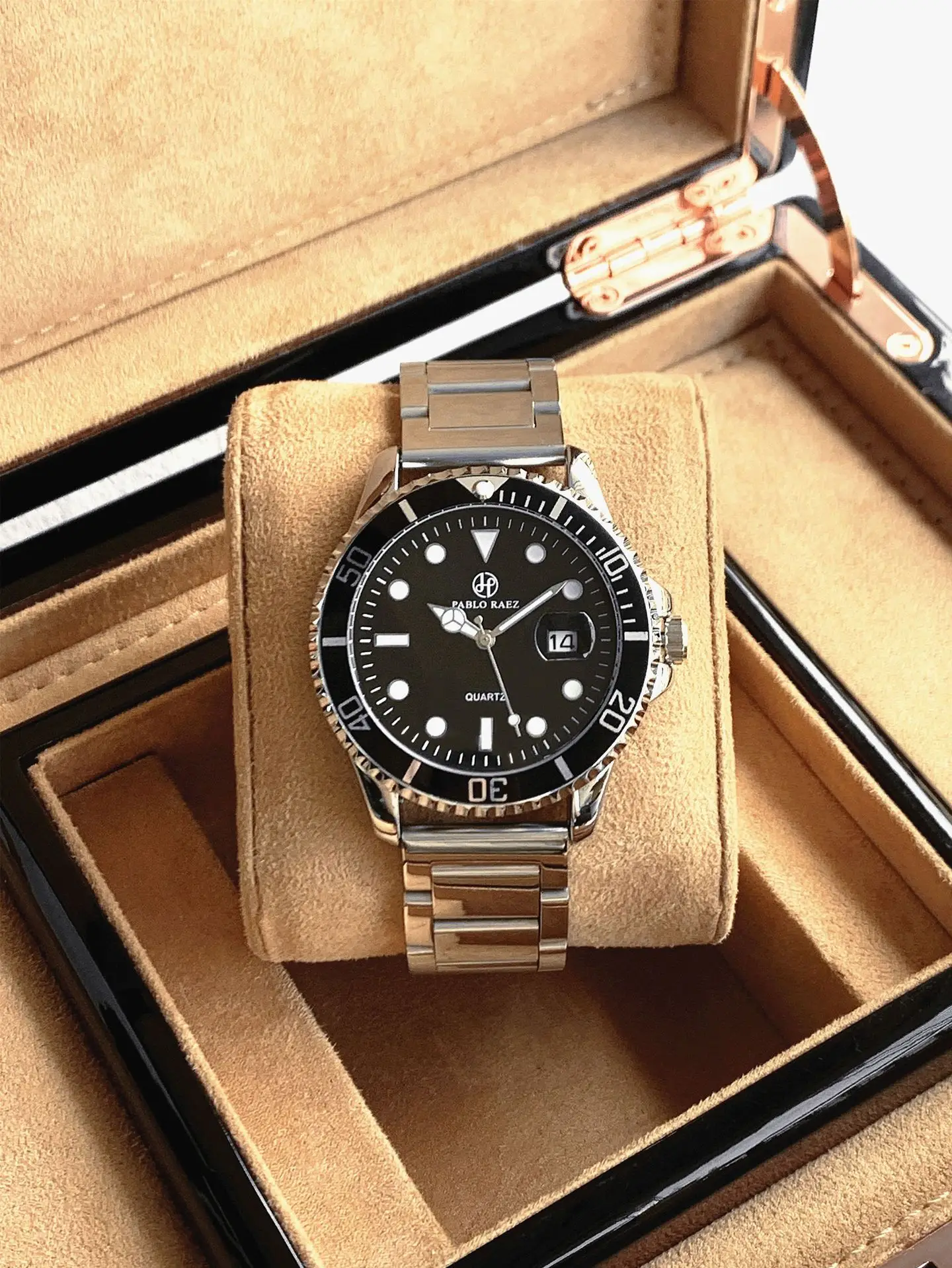 Men's Quartz Watch with Butterfly Buckle & Luminous Dial — feature 8
