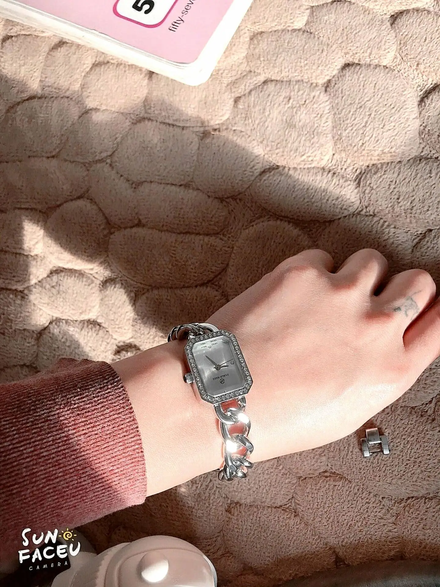 Rose Gold Square Rhinestone Ladies Watch — feature 24