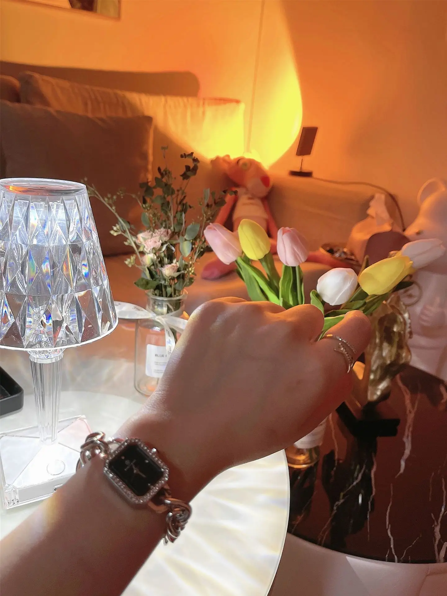 Rose Gold Square Rhinestone Ladies Watch — feature 35