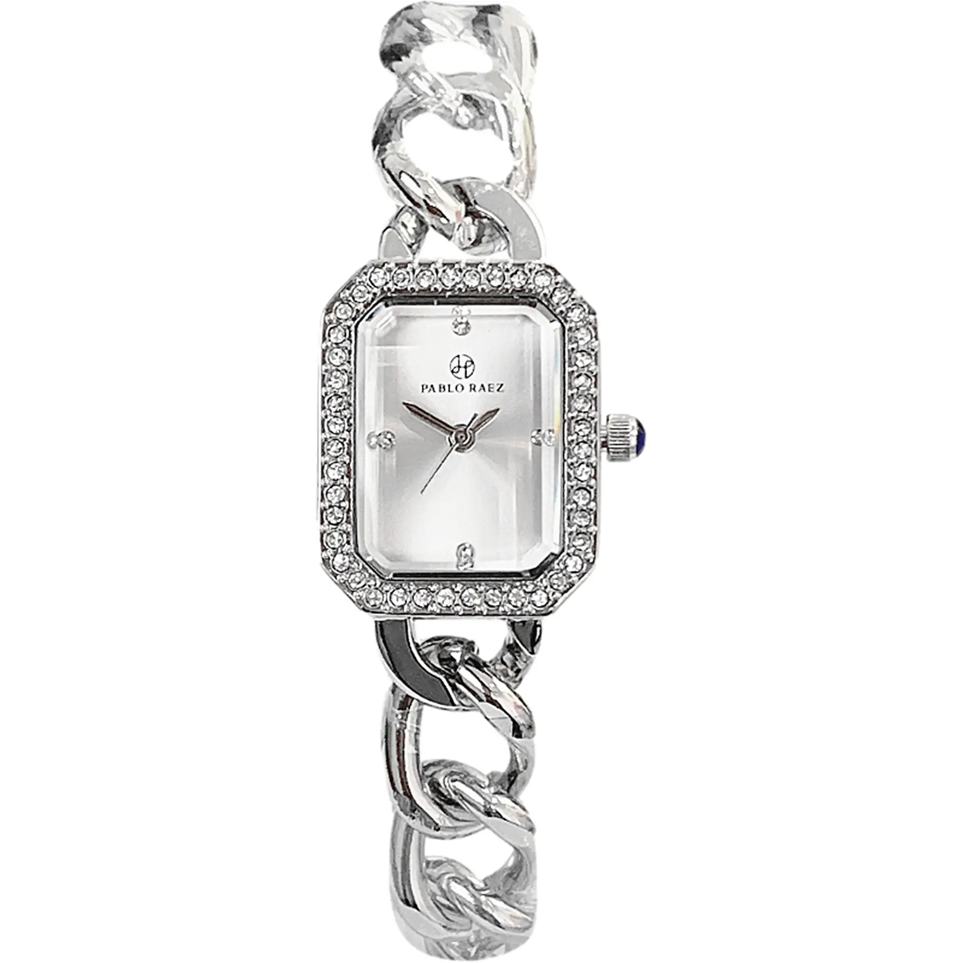 Rose Gold Square Rhinestone Ladies Watch - Image 2