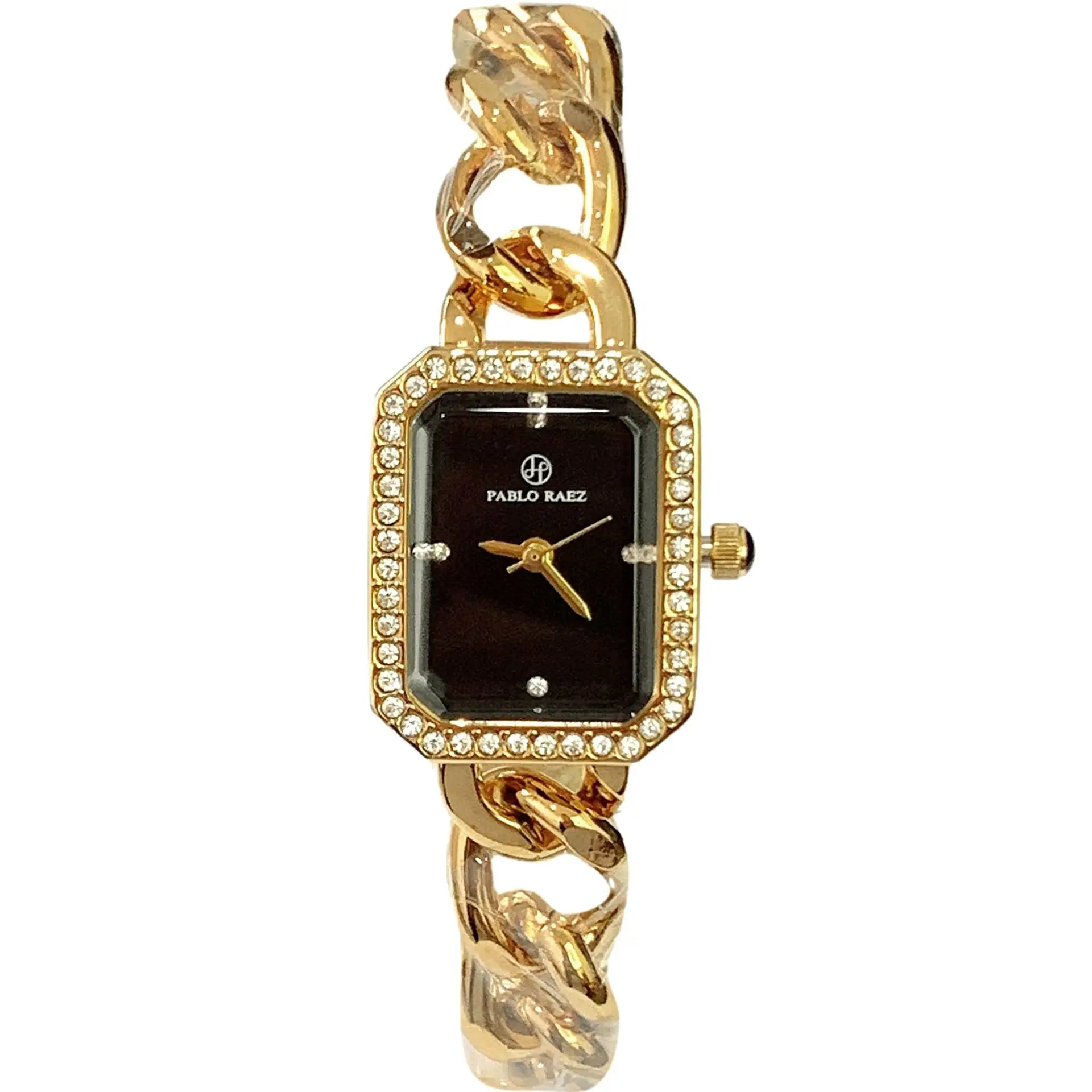 Rose Gold Square Rhinestone Ladies Watch - Image 6