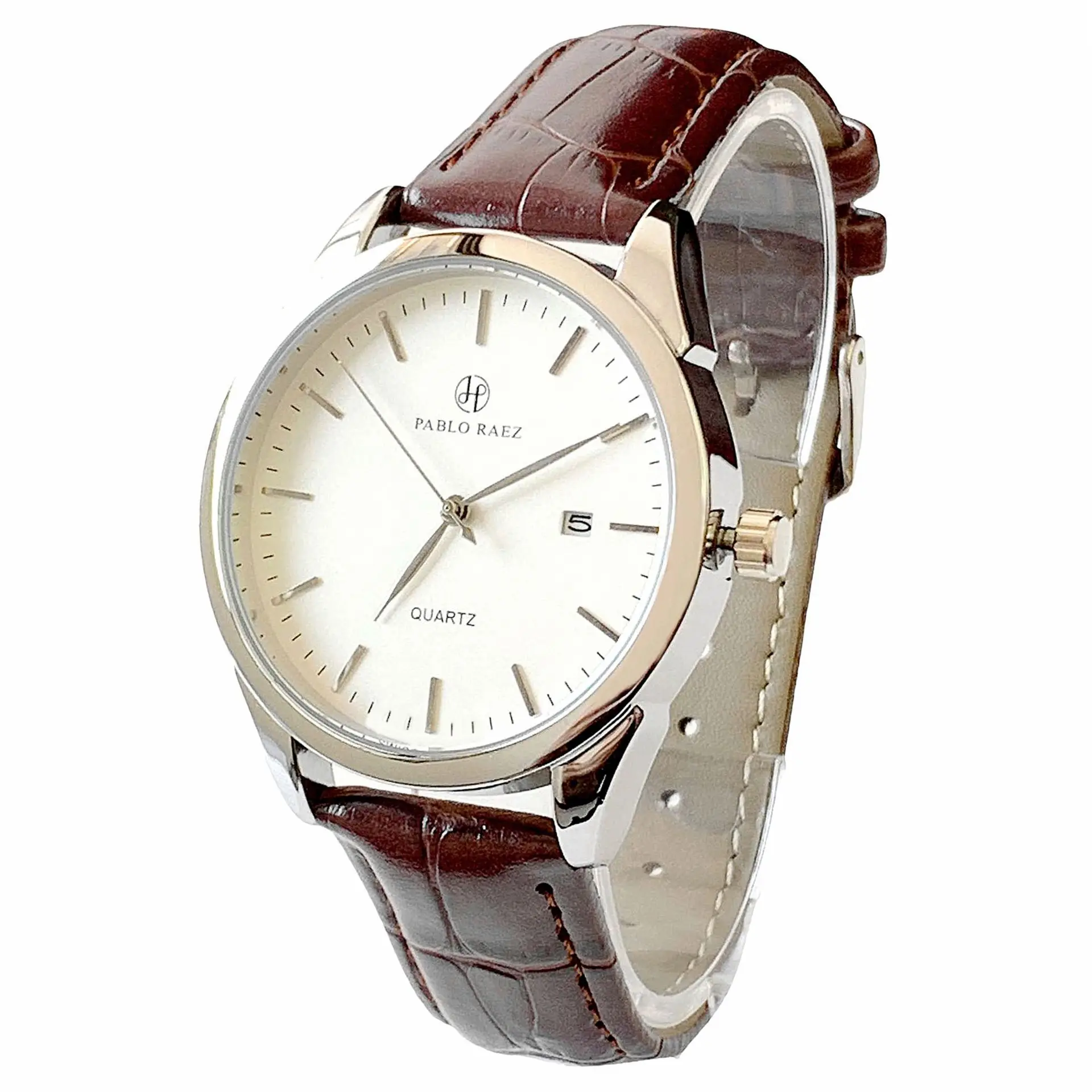 Brown Men's Quartz Watch Waterproof Casual Belt