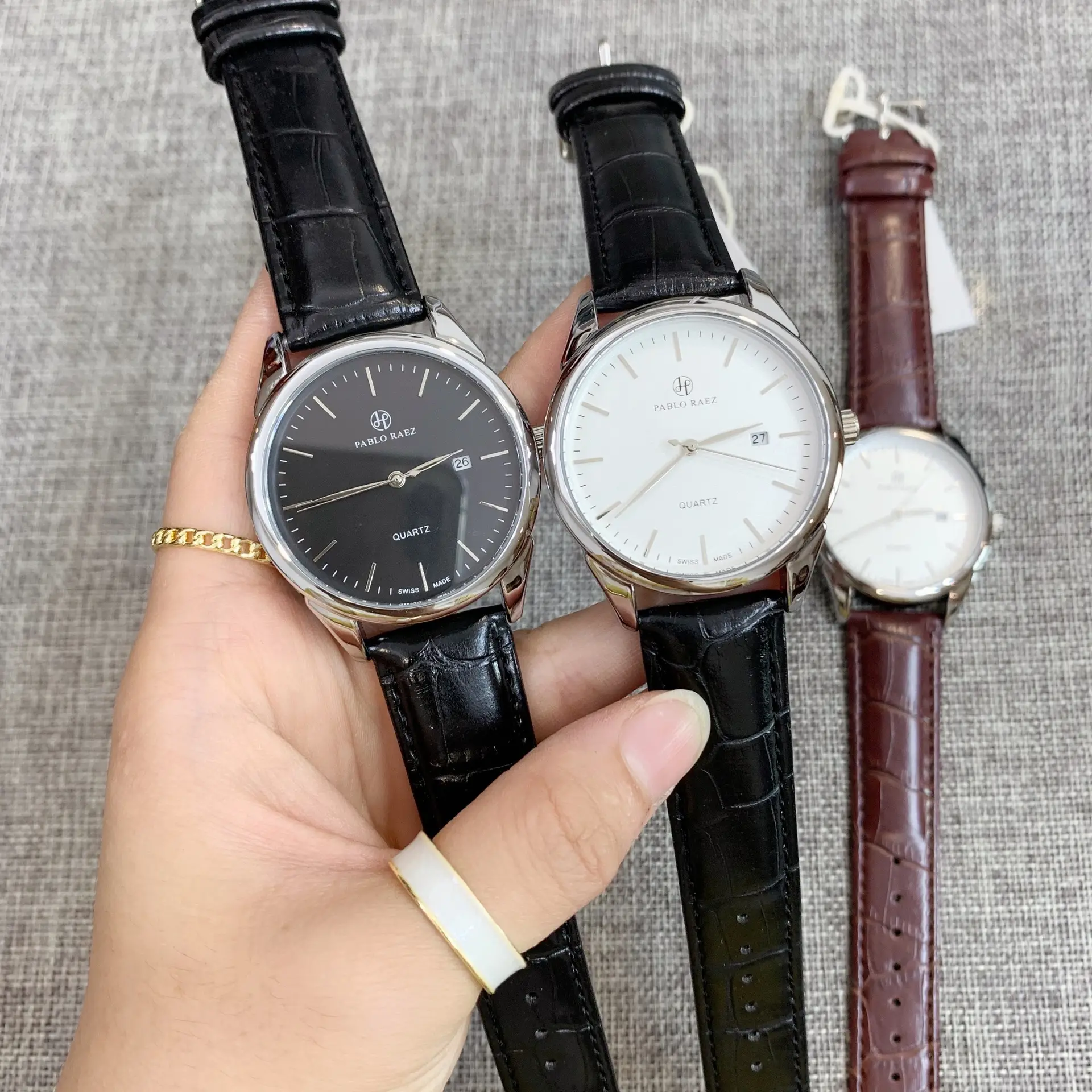 Brown Men's Quartz Watch Waterproof Casual Belt — feature 18