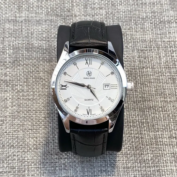 Men's Quartz Watch with Calendar & Leather Strap - Image 6