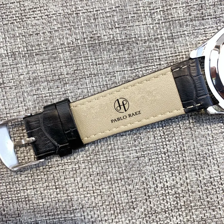 Men's Quartz Watch with Calendar & Leather Strap - Image 9