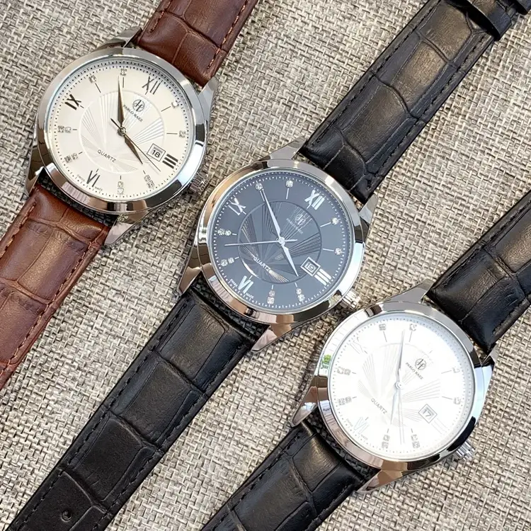 Men's Quartz Watch with Calendar & Leather Strap — feature 11