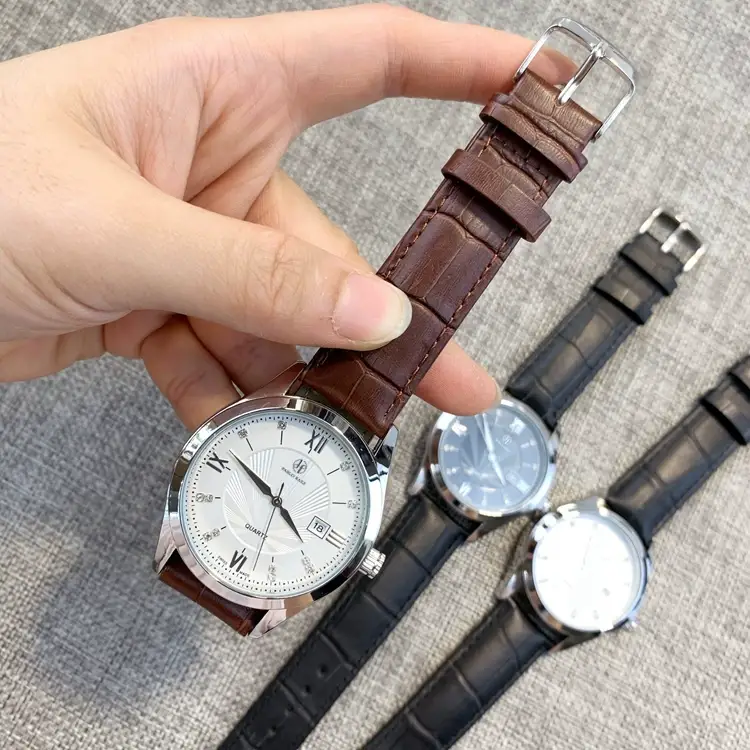 Men's Quartz Watch with Calendar & Leather Strap — feature 13