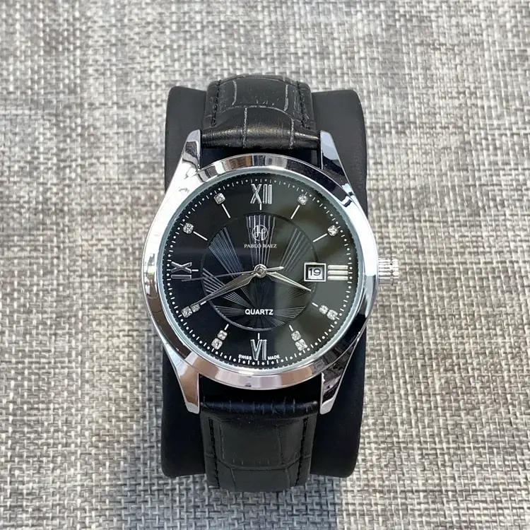 Men's Quartz Watch with Calendar & Leather Strap — feature 14