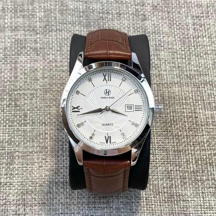 Men's Quartz Watch with Calendar & Leather Strap — feature 15