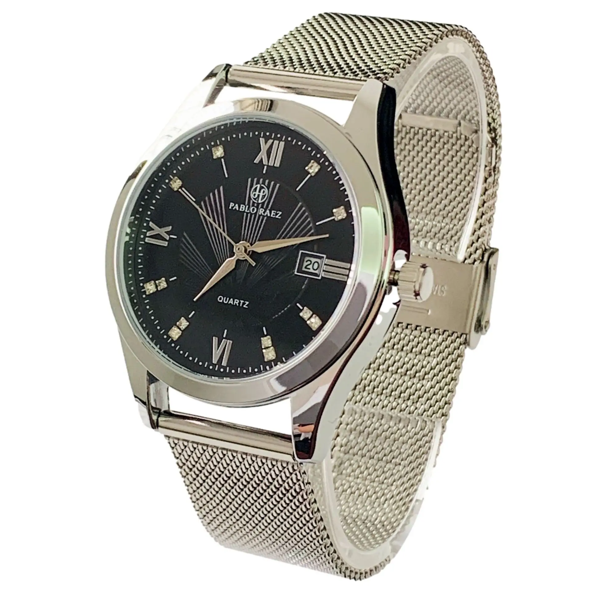 Men's Quartz Watch with Calendar & Leather Strap - Image 5