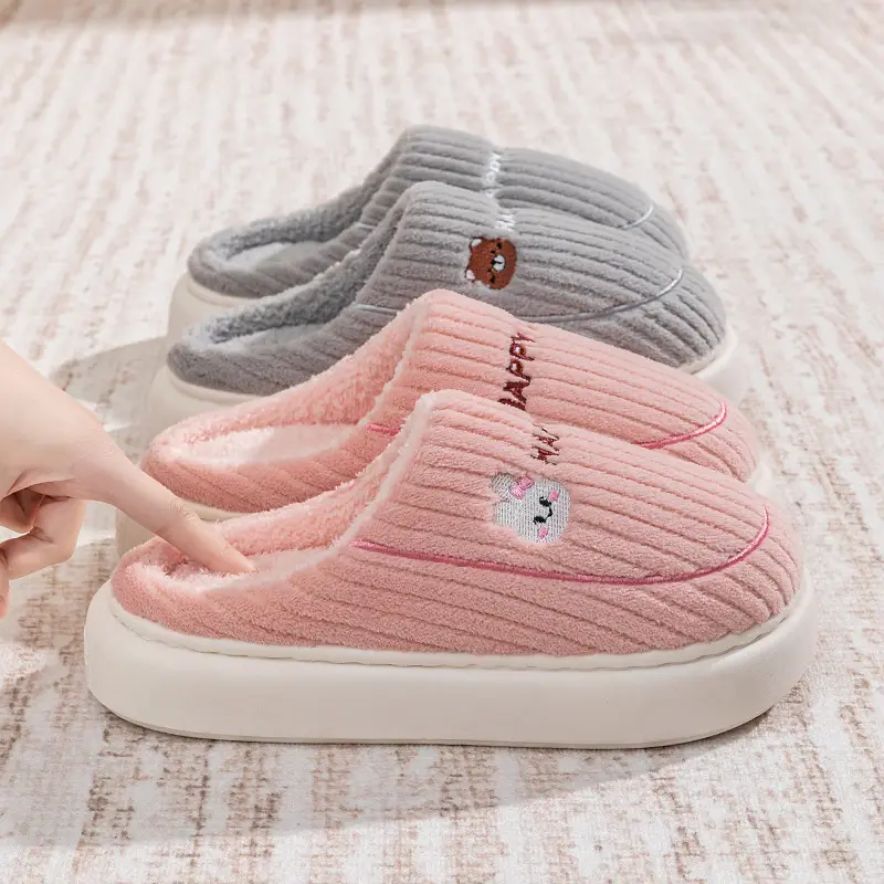 Cotton Slippers for Women, Autumn and Winter New Style, Indoor Home Non-Slip, Men's Warm Home Slippers, Winter - Image 20