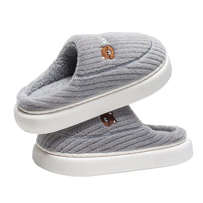 Cotton Slippers for Women, Autumn and Winter New Style, Indoor Home Non-Slip, Men's Warm Home Slippers, Winter - Image 24