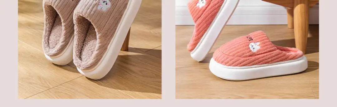 Cotton Slippers for Women, Autumn and Winter New Style, Indoor Home Non-Slip, Men's Warm Home Slippers, Winter — feature 19