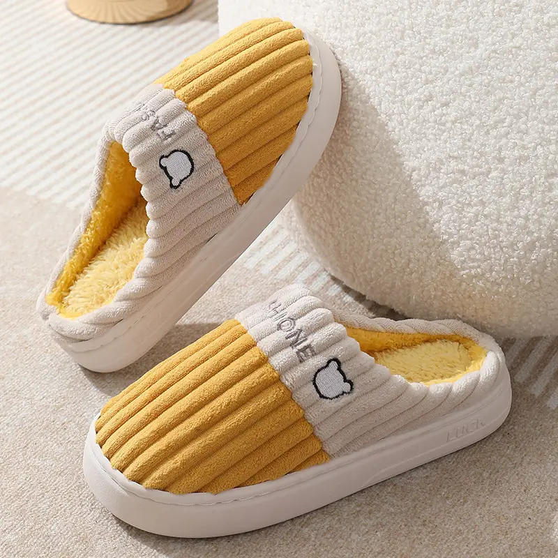 Cotton Slippers for Women, Autumn and Winter New Style, Indoor Home Non-Slip, Men's Warm Home Slippers, Winter - Image 12
