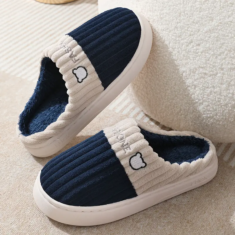 Cotton Slippers for Women, Autumn and Winter New Style, Indoor Home Non-Slip, Men's Warm Home Slippers, Winter - Image 13