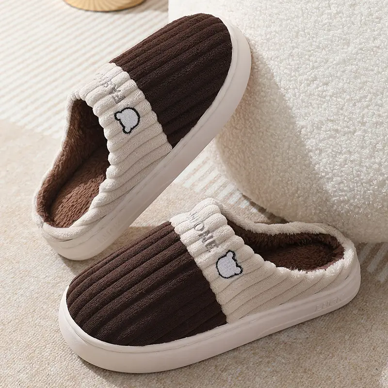 Cotton Slippers for Women, Autumn and Winter New Style, Indoor Home Non-Slip, Men's Warm Home Slippers, Winter - Image 14