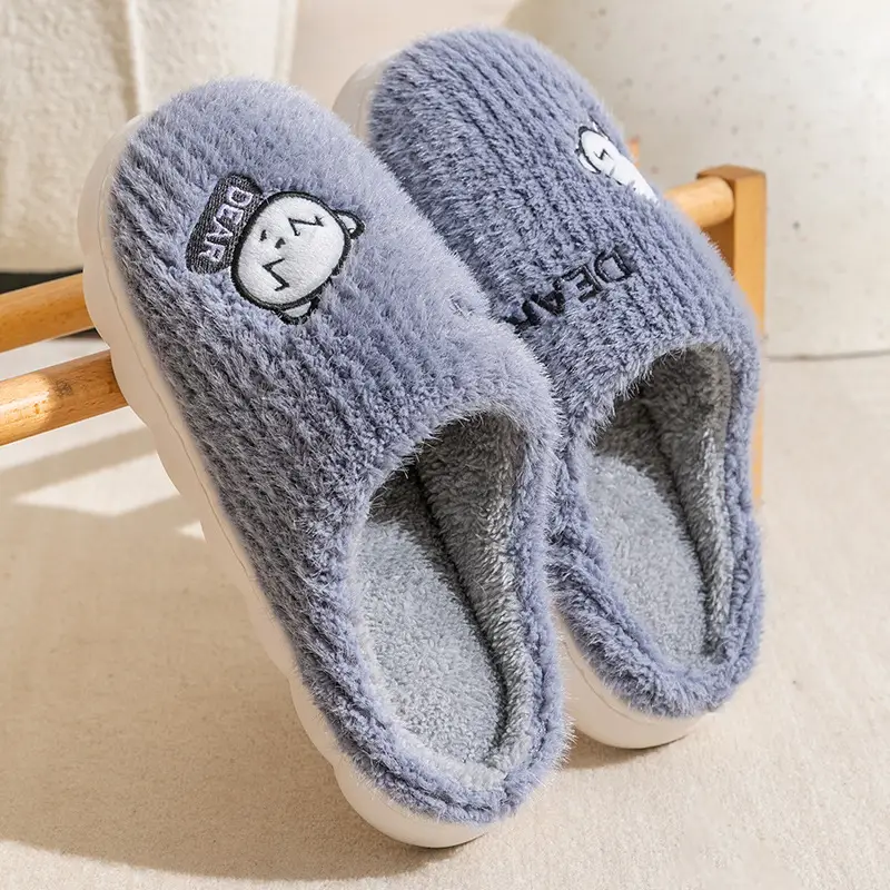 Cotton Slippers for Women, Autumn and Winter New Style, Indoor Home Non-Slip, Men's Warm Home Slippers, Winter - Image 18