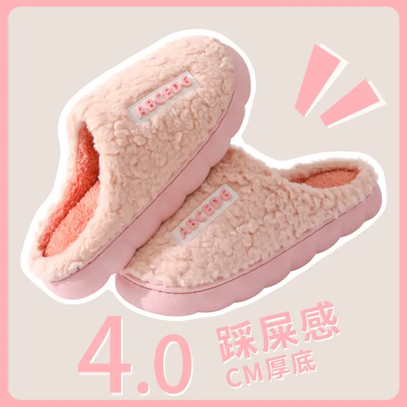 Cotton Slippers for Women, Autumn and Winter New Style, Indoor Home Non-Slip, Men's Warm Home Slippers, Winter - Image 6