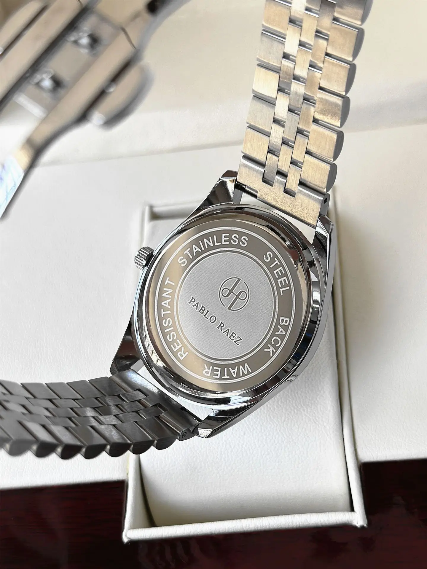 Men's Stainless Steel Calendar Watch with Luminous Dial — feature 14
