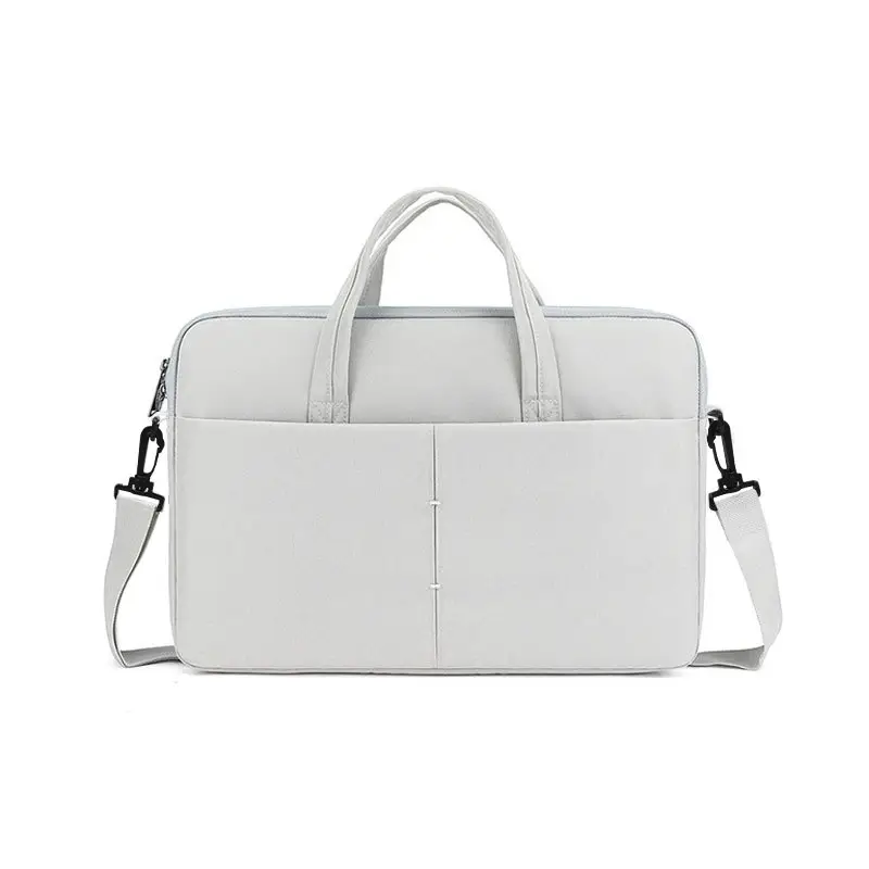 White Waterproof Laptop Shoulder Bag for Business Travel