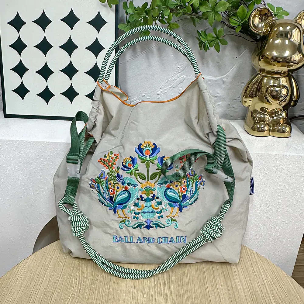 2025 Embroidered Ball Chain Eco-Friendly Tote Bag - Image 25