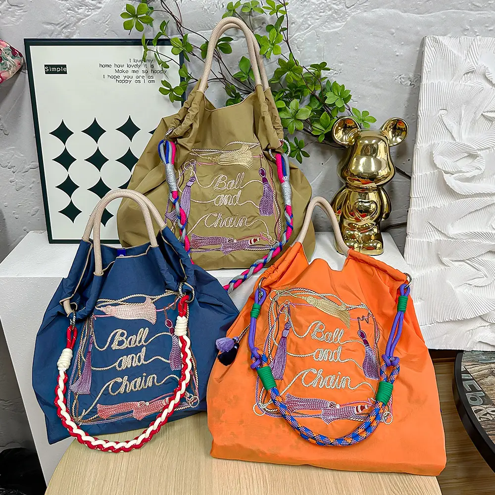 2025 Embroidered Ball Chain Eco-Friendly Tote Bag — feature 5