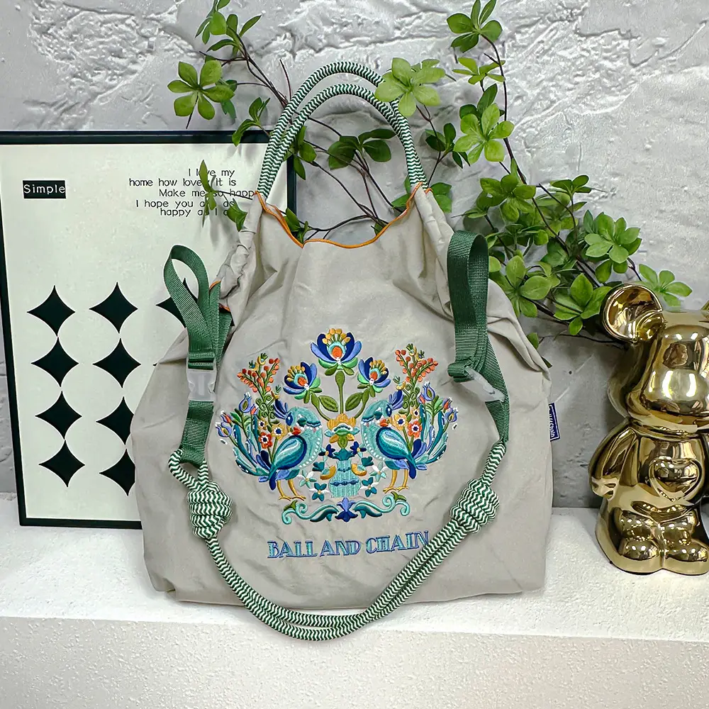 2025 Embroidered Ball Chain Eco-Friendly Tote Bag — feature 8
