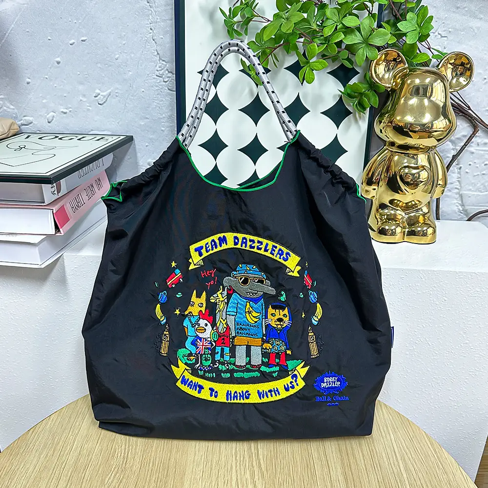 2025 Embroidered Ball Chain Eco-Friendly Tote Bag - Image 7