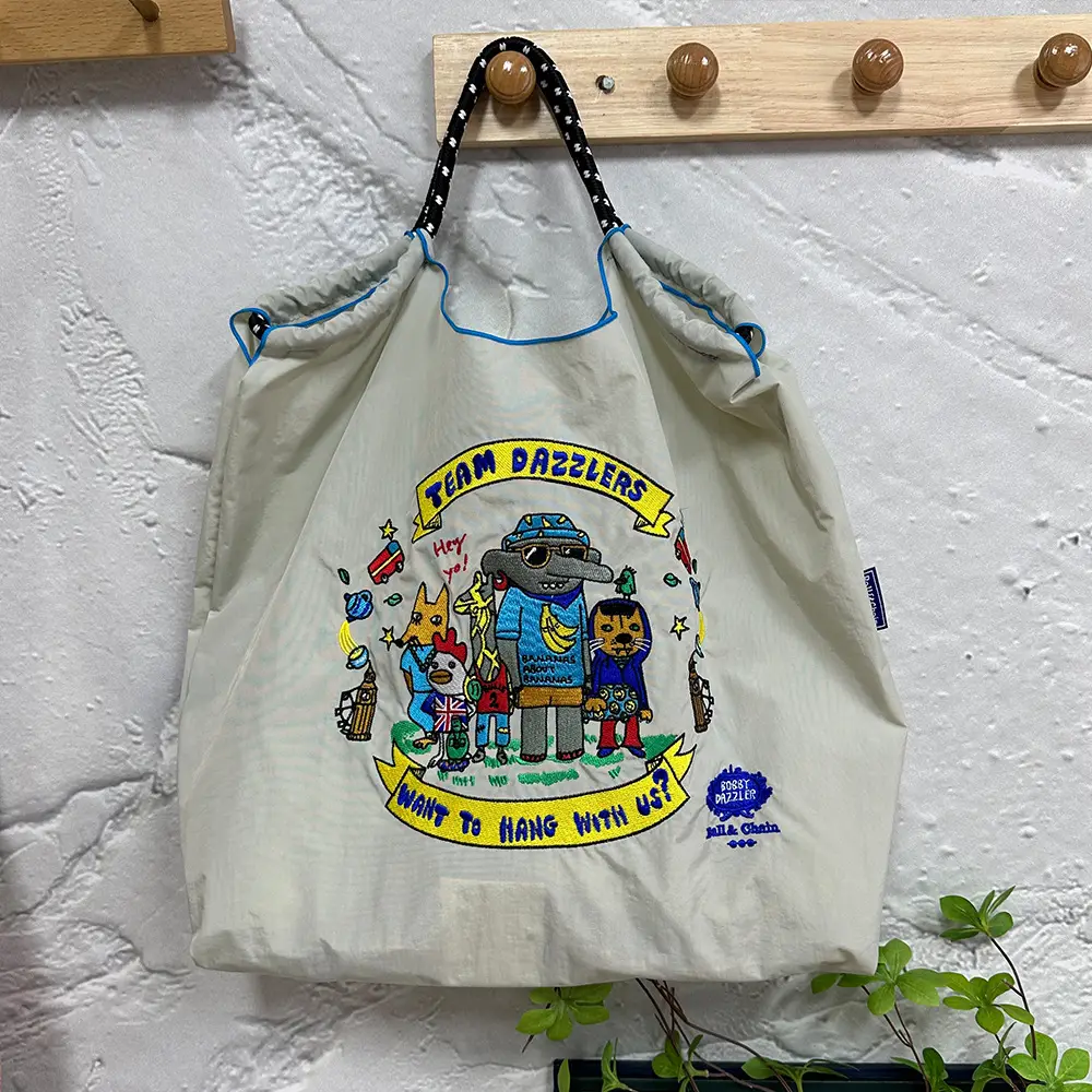 2025 Embroidered Ball Chain Eco-Friendly Tote Bag - Image 8