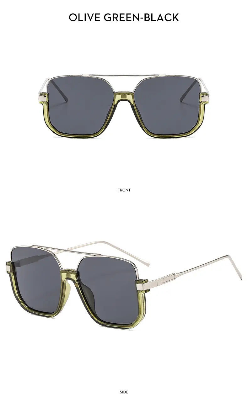 Men's Metal Sunscreen Sunglasses Black Gold — feature 16