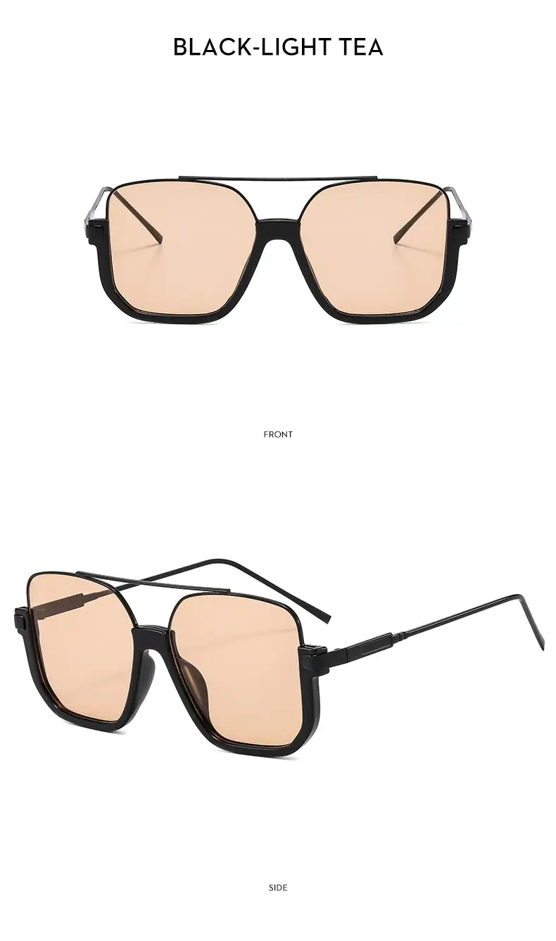 Men's Metal Sunscreen Sunglasses Black Gold — feature 17