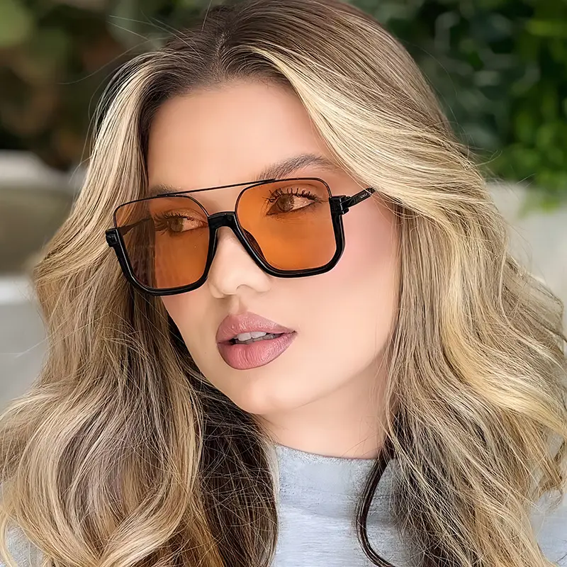 Men's Metal Sunscreen Sunglasses Black Gold — feature 2