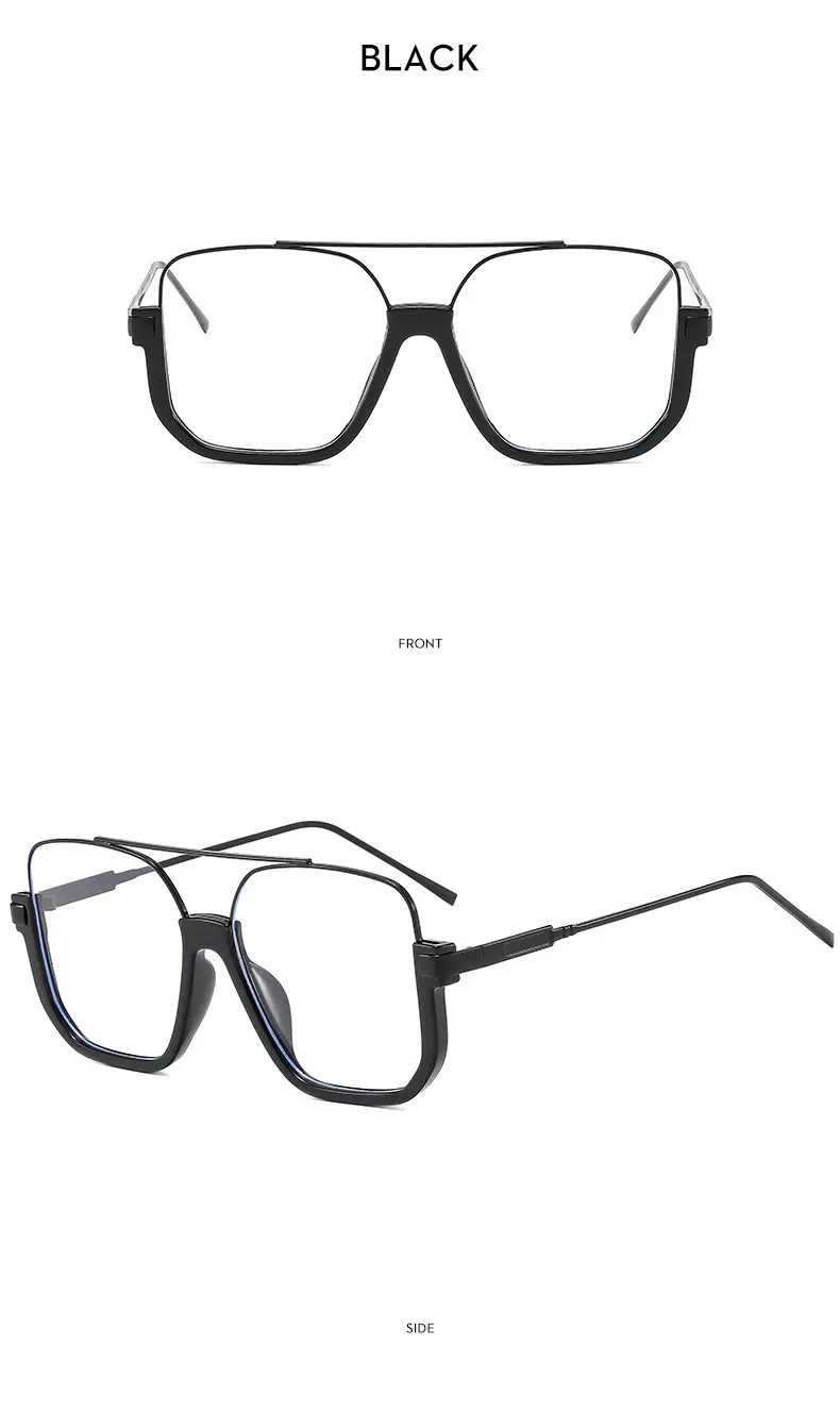 Men's Metal Sunscreen Sunglasses Black Gold — feature 21