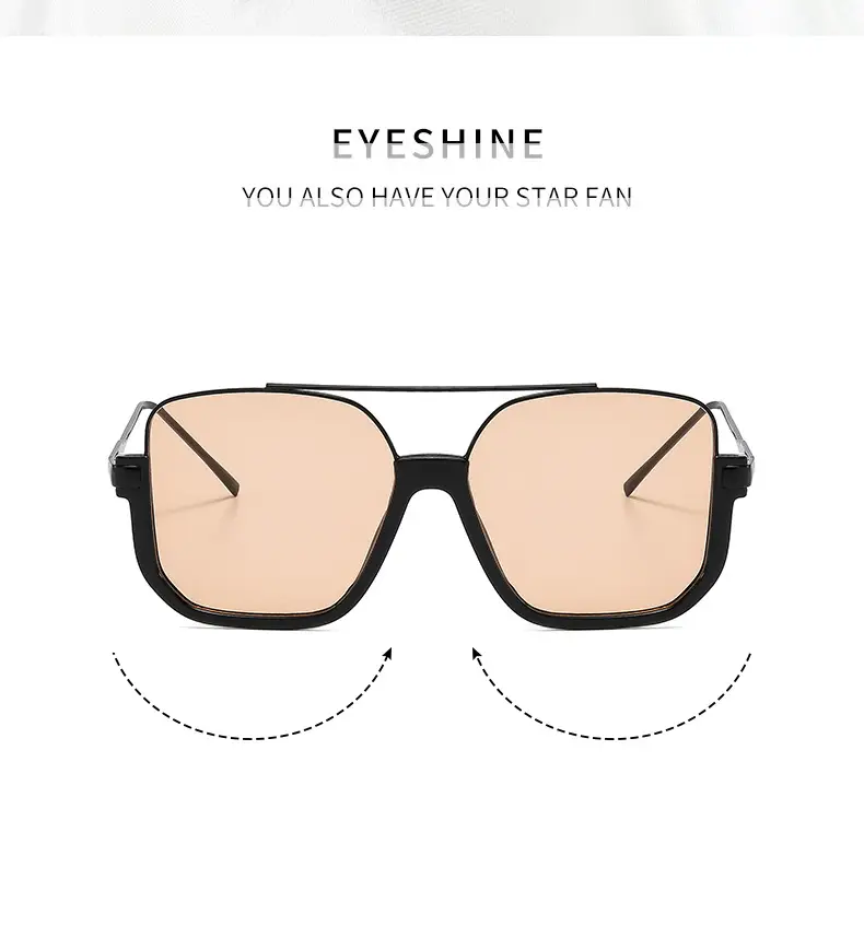 Men's Metal Sunscreen Sunglasses Black Gold — feature 6