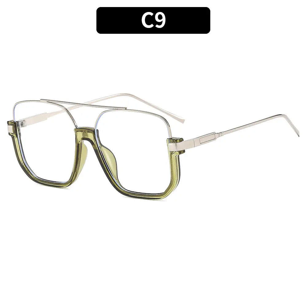 Men's Metal Sunscreen Sunglasses Black Gold - Image 9