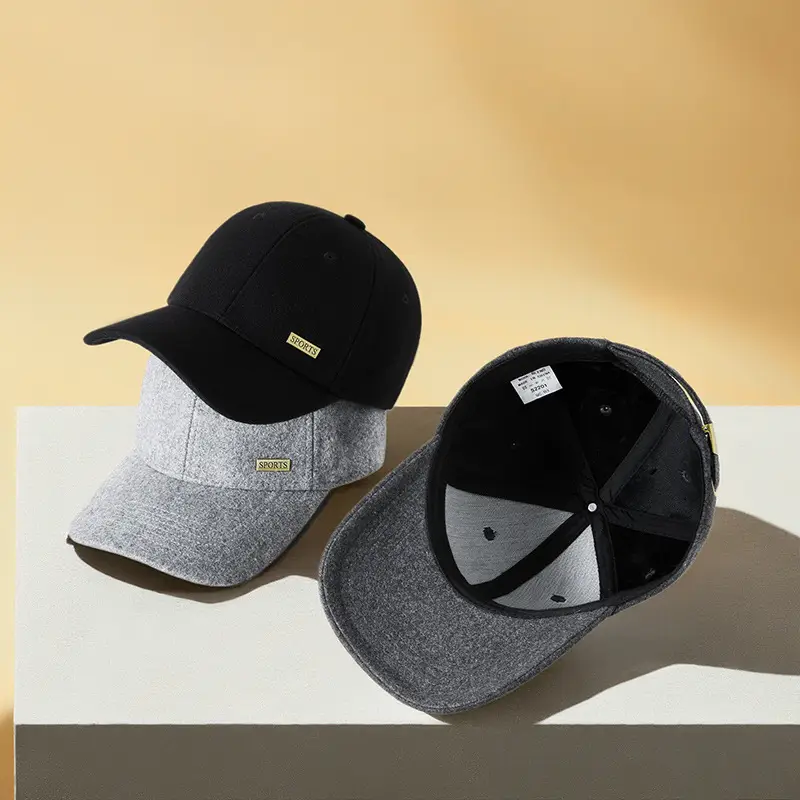 Winter Wool Baseball Cap Big Head 62cm