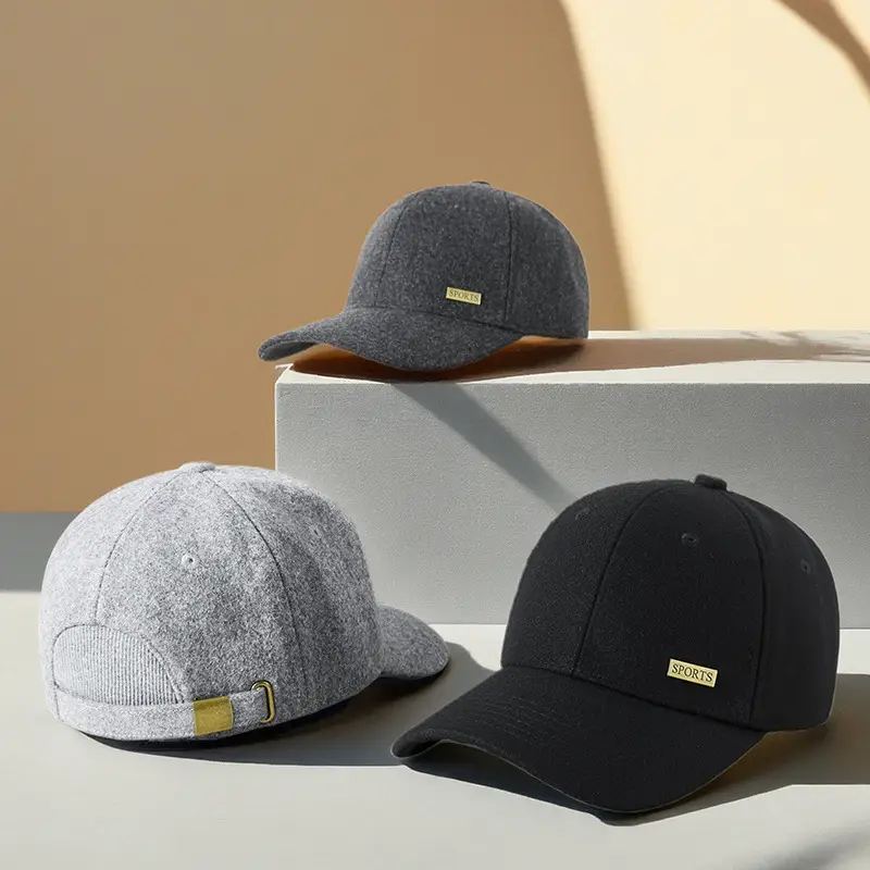 Winter Wool Baseball Cap Big Head 62cm