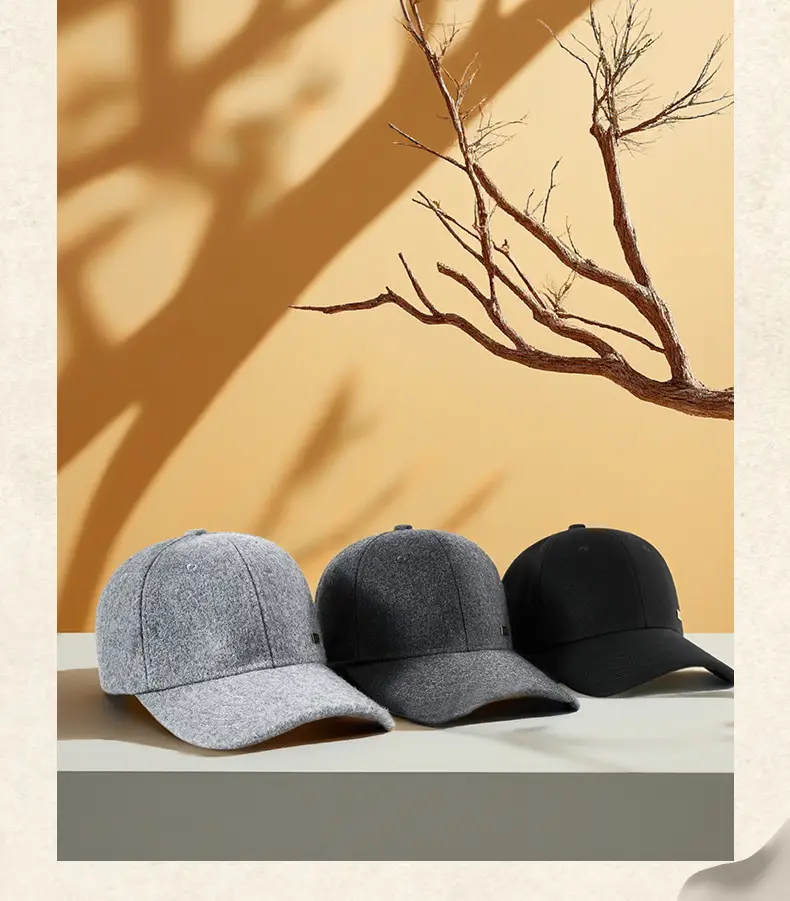 Winter Wool Baseball Cap Big Head 62cm — feature 15