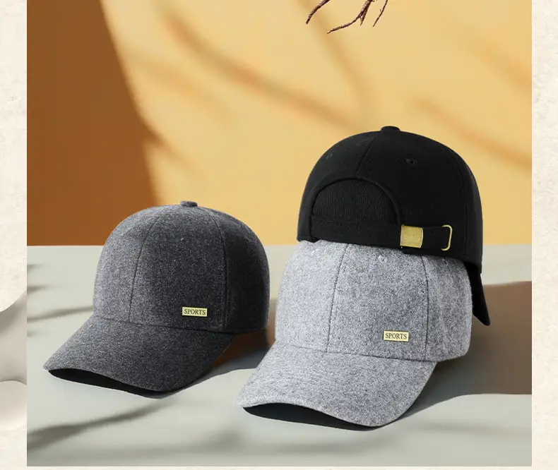 Winter Wool Baseball Cap Big Head 62cm — feature 25