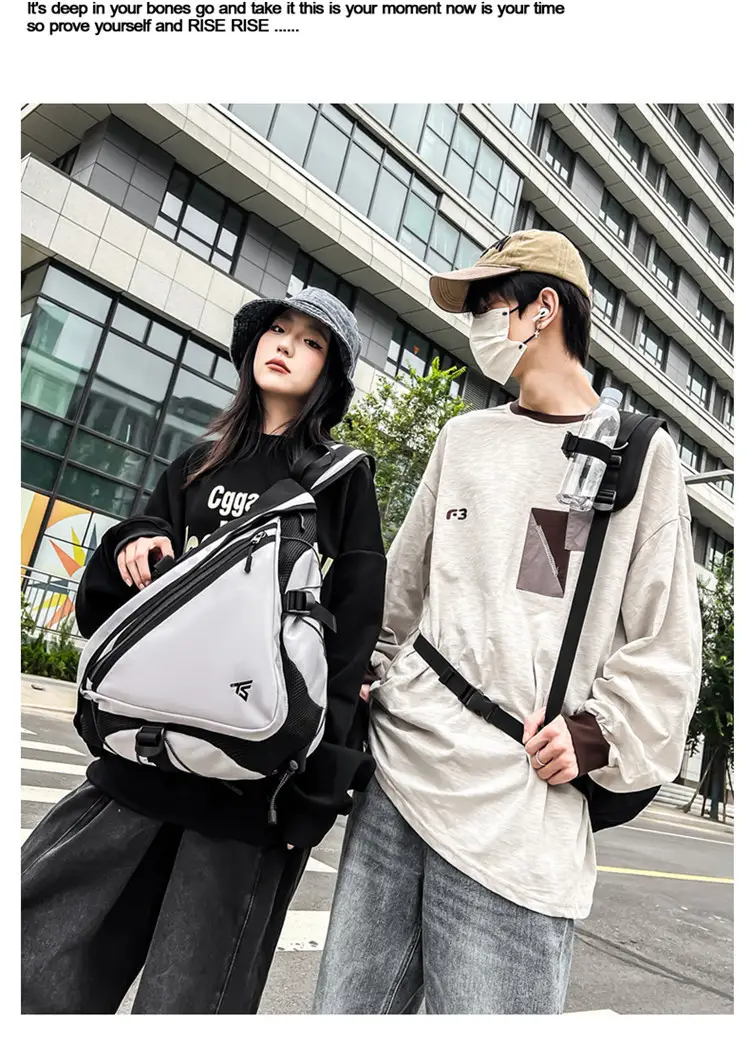 Men's Purple Composite Crossbody Bag with Zip & Strap — feature 2
