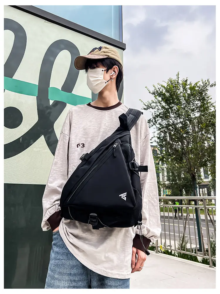 Men's Purple Composite Crossbody Bag with Zip & Strap — feature 26