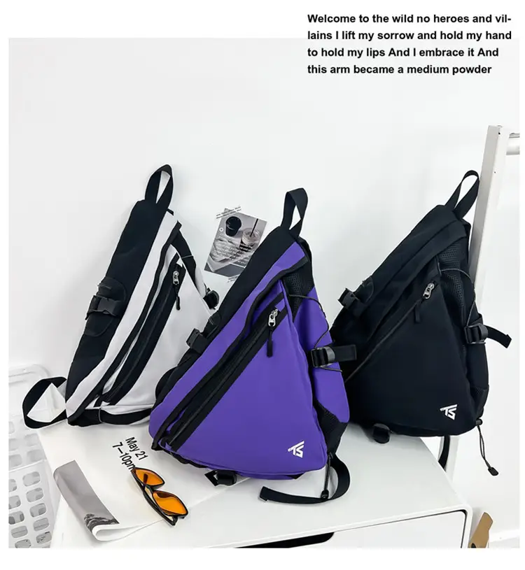 Men's Purple Composite Crossbody Bag with Zip & Strap — feature 32
