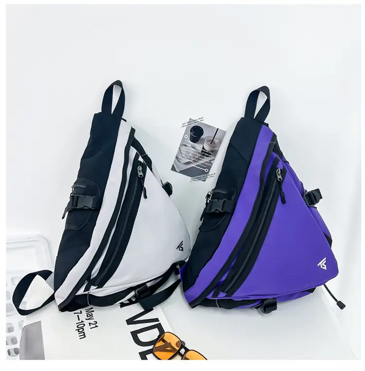 Men's Purple Composite Crossbody Bag with Zip & Strap — feature 34