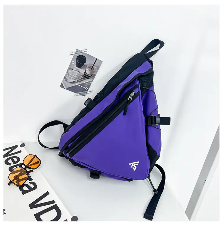 Men's Purple Composite Crossbody Bag with Zip & Strap — feature 38
