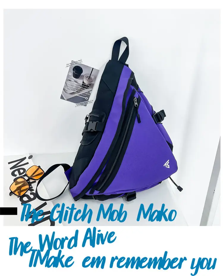 Men's Purple Composite Crossbody Bag with Zip & Strap — feature 39