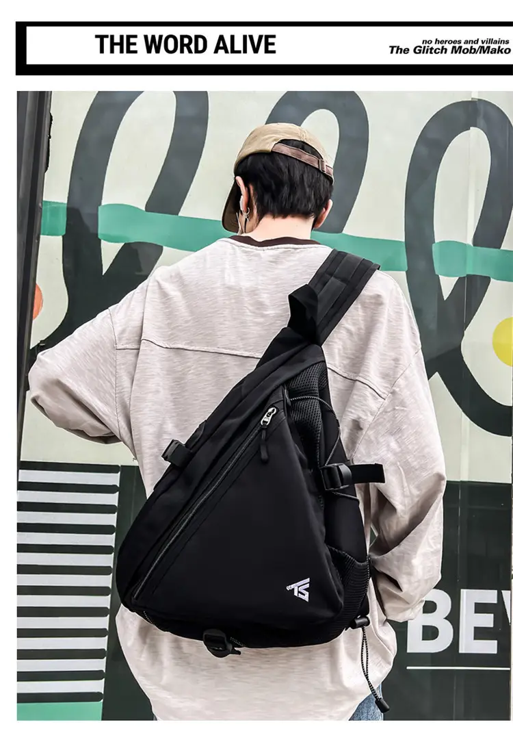Men's Purple Composite Crossbody Bag with Zip & Strap — feature 5