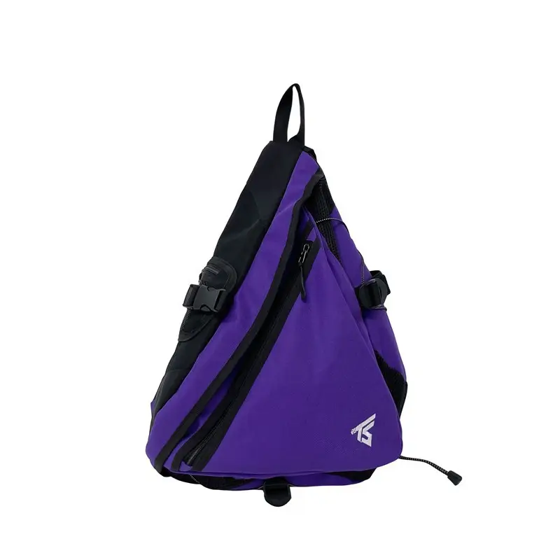 Men's Purple Composite Crossbody Bag with Zip & Strap - Image 3