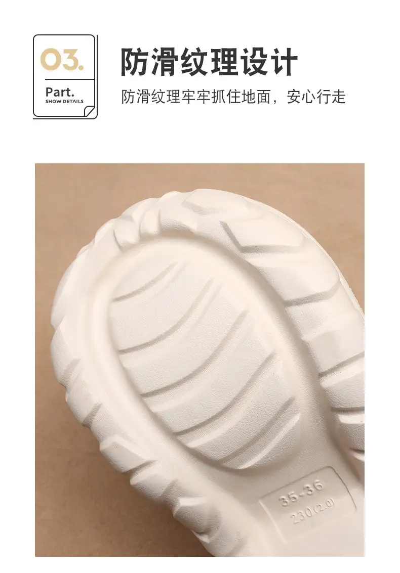 Women's Autumn and Winter Clogs with Plush Lining, Thickened and Warm Cotton Slippers, Height-Increasing Thick-Soled Non-Slip Eva Outdoor Closed-Toe Cotton Shoes Wholesale — feature 15